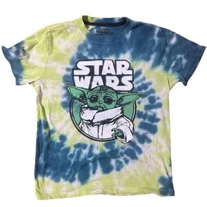 Blue and Yellow Tye Dye Kid’s Star Wars Short Sleeve Tee